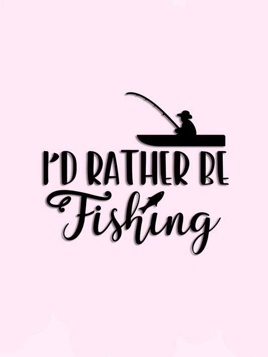 Rather Be Fishing Decal