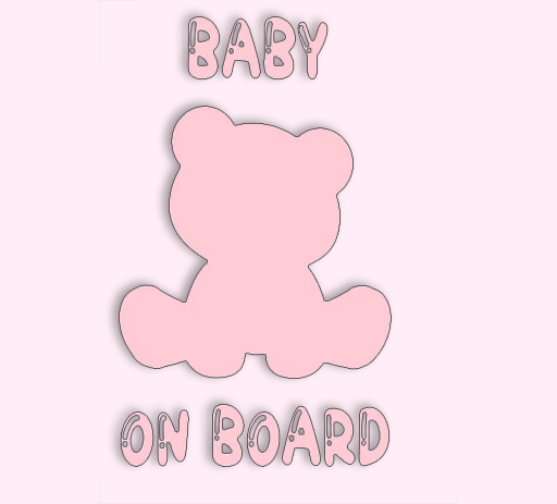 Baby On Board Bear Decal