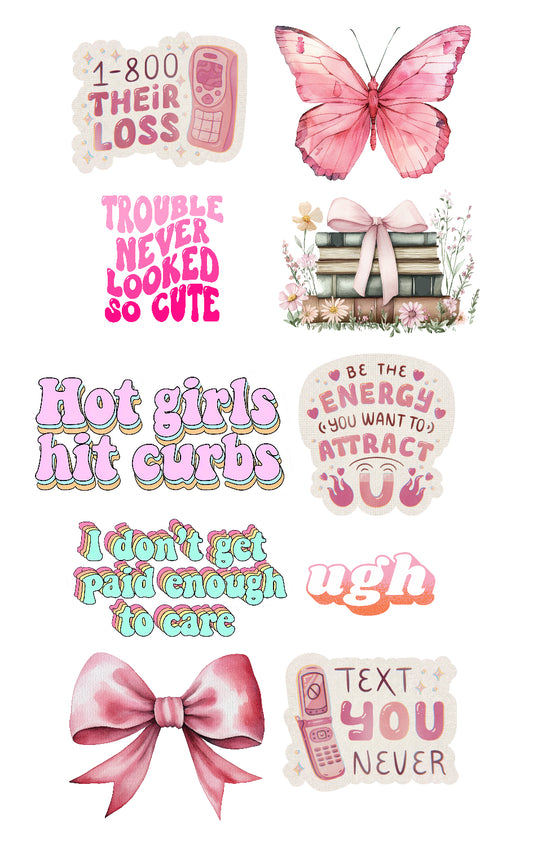 Girly Sticker Pack (10 pack)