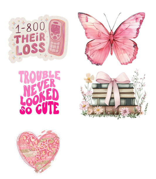Girly Sticker Pack (5 pack)