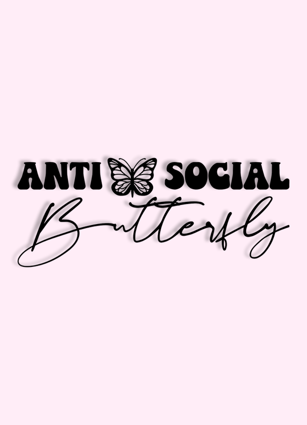 Anti Social Butterfly Decal