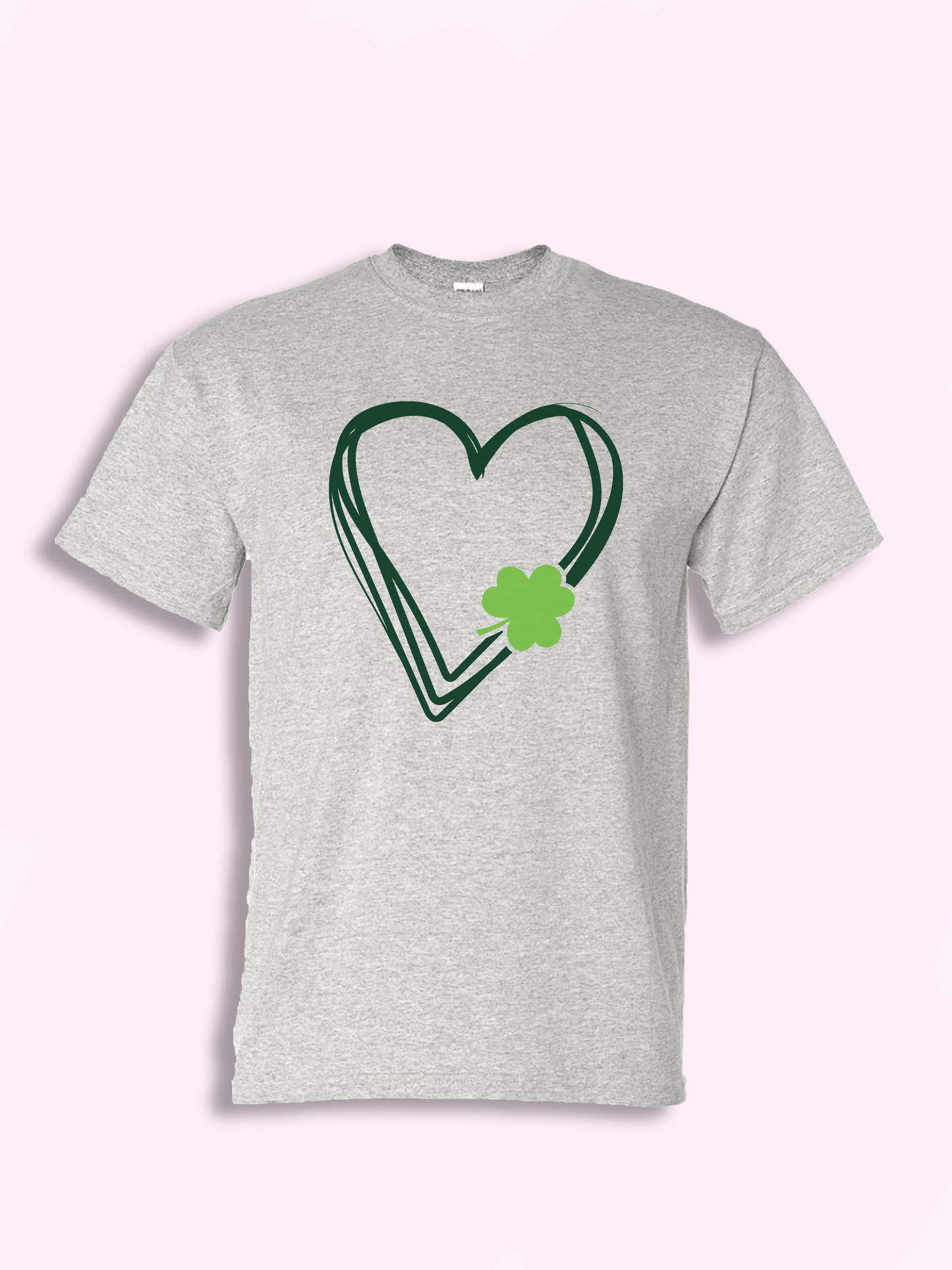 Green Heart Shamrock Tshirt