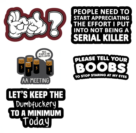 Funny Sticker Pack (5 pack)