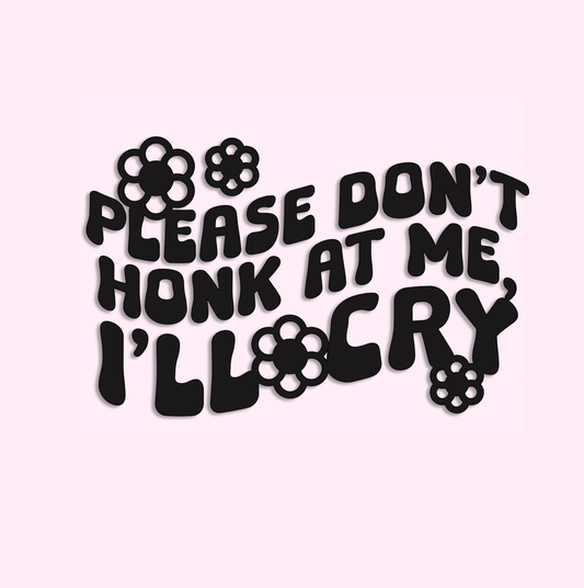 Please Don’t Honk At Me Decal