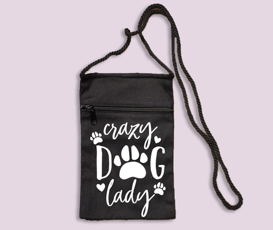 Crazy Dog Lady Canvas Purse