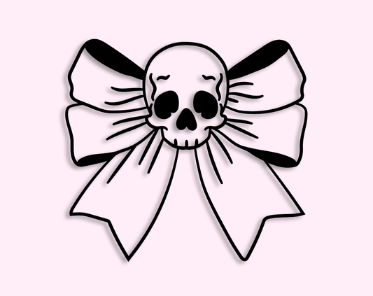 Skull Bow Decal