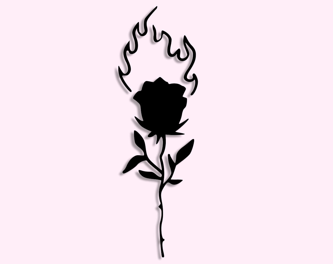 Rose Flame Decal