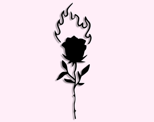 Rose Flame Decal